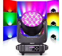 Lyre LED DJ Lumière Scène 19x15W DMX Zoom Beam Wash rgbw pour la Fête Live Show Disco Concert Mariage Événement de Noël