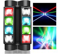 Lyre led jeux de lumiere FOLAYA - DMX spider lumière fete scène 45W - 8 lumières LED RGBW Super Lumineuses