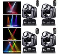 Lyre Led, UKing 4pcs 50W Tête Mobile avec Télécommande DMX 512 Éclairage à Disco DJ Lumière 8 Gobos 8 Couleurs Sono/Auto/Master Slave/Stroboscope pour DJ Soirée Fête KTV Bar Club