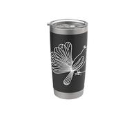Lyre-oiseau Linéaire Ornithologue Gobelet isotherme en acier inoxydable double paroi
