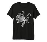 Lyre-Oiseau Linéaire Ornithologue T-Shirt Haut de Gamme