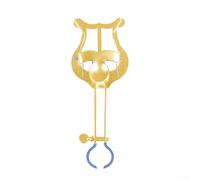 Lyre pour trompette de défilé en métal doré argenté (doré)
