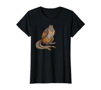 Lyrebird Dessin animé Queue d'oiseau Motif Graphique T-Shirt Graphique avec Valeur