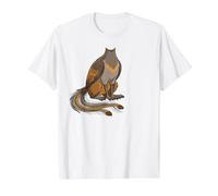 Lyrebird Dessin animé Queue d'oiseau Motif Graphique T-Shirt Graphique avec Valeur