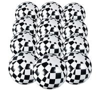 Lyreh 12pcs Ballons Plage Course,Ballons Plage Gonflables à Damier Noir et Blanc Fournitures Fête sur Thème Courses Pratiques pour Anniversaire Piscine d'Été