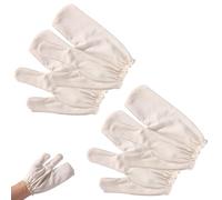 Lyreh 2 Paires de Gants de Massage en Soie Brute, Gants Massage Ayurvédiques Garshana avec Élastiques Aux Poignets pour l'Exfoliation Corporelle et le Brossage à Sec pour Femmes et Hommes (Beige)