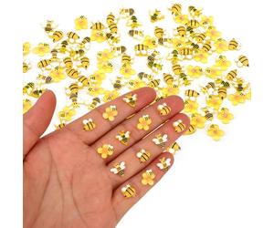 Lyreh 210 Mini-Figurines d'Abeilles, 3 Modèles d'Abeilles Jaunes Miniatures en Résine Petits Animaux en Résine pour Loisirs Créatifs Maison de Poupée Jardin Féerique Micro-Paysage