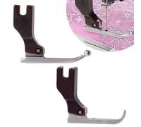 Lyreh 2pcs Pieds-de-Biche pour Robe de Mariée, 2 Styles Pied de Biche Machine à Coudre Un avec Perle Un sans Perle pour Juki Brother et Autres Marque Machines Coudre à Point Noué Aiguille Unique