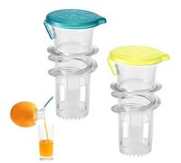 Lyreh 2pcs Presse-Citron Manuel en Plastique, Nouveauté 2025 Compact avec Couvercle à Vis Presse Jus Manuel Extracteur de Boissons Cocktails Cuisine
