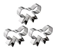 Lyreh 3pcs Emporte-Pièces Set en Forme de Nœud, 6x5cm Mini Emporte-Pièces en Acier Inoxydable pour Anniversaire Baby Shower Loisirs Créatifs Fourniture Patisserie
