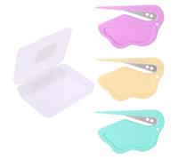 Lyreh 3pcs Ouvre-Enveloppe Coupeur, Coloré Ouvre-Lettres avec Lame Sécurité & Trou pour Porte-Clés Outil D'ouverture de Courrier pour Colis Emballage Bureau Maison & Services Postaux