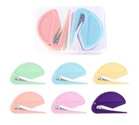 Lyreh 6pcs Ouvre-Enveloppes en Plastique, Macarons Ouvre-Lettres Ouvre Paquet avec Lame Dissimulée Coupe-Papier Cadeau pour la Maison le Bureau et les Envois Postaux (6 Couleurs)