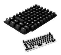 Lyreh Autocollants de Clavier en Relief pour Ongles Longs avec Lettres, Touches Frappe Silicone Souple Protection de Clavier en Relief Forme Cœur pour Femmes Accessoires Frappe
