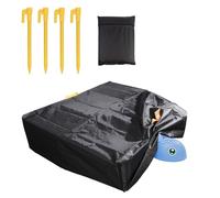Lyreh Couverture de Bac à Sable Tortue pour Little Tikes, Tissu Oxford 420D Anti-Poussière Coupe-Vent Protection Bac à Sand Extérieur pour Enfants Protège le Sable les Jouets 98x88x30cm