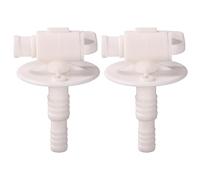 Lyreh Lot de 2 Vannes Vidange Réservoir d'eau pour Camping-Car (Convient aux Tubes en Vinyle de 0.96cm ou 1.27cm), 7,5x4,8x4,8cm Vanne Vidange Réservoir d'eau Douce pour Camping Cars et Caravanes