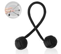 Lyreh Perles Fidget, Jouets Anti-Stress avec Bille en Acier et Corde en Nylon Portables Perles Begleri pour Hommes Femmes Adolescents Exercices pour Les Mains (Noir)