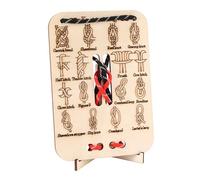 Lyreh Planche d'Entraînement aux Nœuds, 16 Nœuds Essentiels avec 1 Support et 3 Cordes en Nylon Kit d'Entraînement aux Nœud en Bois pour La Survie Plein Air l'Escalade et Le Camping