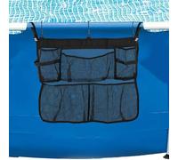 Lyreh Sac de Rangement Piscine Hors Sol, 61x51cm Maille Sac Suspendu pour Piscine Organisateur de Rangement au Bord de la Piscine Conteneurs pour Clôture Intérieur Patio Terrasses