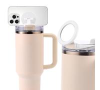 Lyreh Support Téléphone Magnétique pour Stanley Quencher H2.0 Flowstate Gobelet, Plastique Portable Support Téléphone Accessoire Pratique pour Voiture Maison Bureau Salle Sport (Blanc)