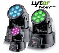 lyres wash7 leds dmx rvb 4w + blanc pack de 3 - dmx-512 (7 ou 12 canaux)