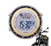 Lyricalist Horloge numérique de Moto - Guidon de Moto étanche, Montre de Guidon Lumineuse | Horloges numériques Auto-adhésives pour SUV, Voiture, véhicule