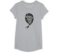 Lyrics by Lennon and McCartney - Blackbird T-Shirt, Fille, Gris Chiné, S