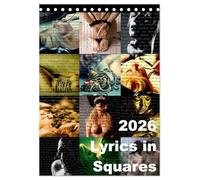 Lyrics In Squares (Tischkalender 2026 DIN A5 hoch), CALVENDO Monatskalender: Text trifft Foto, Foto trifft Text.