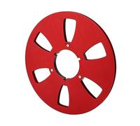 lyrlody 1/4 10.5in Bobine de Réception Vide, 6 Trous en Alliage D'aluminium | Pièce de rechange pour bande bobine à bobine, compatible avec pont d\'ouverture universel, résistance au vent du moyeu NAB,