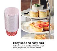 lyrlody 100pcs Mini Librères Cupcakes en Papier Tasses de Boulangerie de Boulangerie (Point de vague rouge)