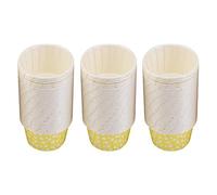 lyrlody 100pcs Mini Librères Cupcakes en Papier Tasses de Boulangerie de Boulangerie (Point jaune)