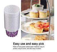 lyrlody 100pcs Mini Librères Cupcakes en Papier Tasses de Boulangerie de Boulangerie (PURPLE)