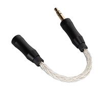 lyrlody 2,5 Mm vers 3,5 Mm Adaptateur Casque Câble, Cuivre Cristallin | Connecteur plaqué or, cordon court de 5,5 pouces, équilibré vers stéréo, réduction du bruit, mise à niveau du son HiFi
