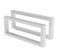 lyrlody 2 Morceaux de Support de Lavabo, Console Murale Rectangulaire en Fer, pour les Tables de Lavage des étagères D'évier, 40x15cm (WHITE)
