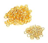 lyrlody 200pcs 6 Mm Chaussures en Laiton Kit Grommet, œillets à Preuves de Conception Creuse avec Laveuses pour Fabrication D'artisanat, Pratiques, Fiables, Super avec une Large Gamme