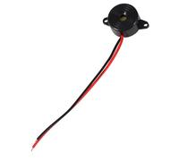 lyrlody 3-24V 12VDC Buzzer 85-95db Piezo Electronic Alarm Buzzer 23 Mm Noir pour Ordinateur Imprimantes Alarmes Toys avec Câble 100 Mm