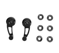 lyrlody 3 Pouces de Voiture de Voiture Handle de Vitre Vitre Kit de Manche de Manivelle Conception Ergonomique Conception en Aluminium Solide en Alliage Noir Revêtement avec des Adaptateurs Ronds à