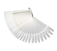 lyrlody 50 Bâtons D'art D'ongle, Panneau D'affichage de Vernis à Ongles, Bâtons D'échantillons D'ongles Transparents avec Anneau, pour Salon de Manucure ou Débutants (Ordinaire)