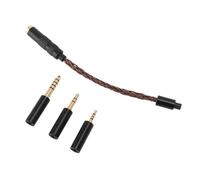 lyrlody Adaptateur Casque 4,4 Mm vers 2,5 Mm 3,5, Cuivre plaqué Argent | Convertisseur de prise détachable, femelle équilibrée 4.4mm vers mâle 2.5mm 3.5mm 4.4mm, connecteurs plaqués or, pour