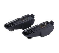 lyrlody Adaptateur Casque Talkie-Walkie, 7 Broches vers 2 Broches, Lot de 2 | Construction ABS, Prise en Charge Accessoires Audio 2,5 Mm et 3,5 Mm, Housse Anti-poussière, Taille Compacte, compatibilité