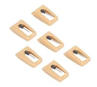 lyrlody Aiguilles de Platine Vinyle 6 Pièces, Remplacement D'aiguille de Lecteur de Disque à Pointe Conique en Strass, pour Victrola, Ion et Boytone