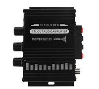 lyrlody Amplificateur Stéréo, Aluminium 12 V, 12 X 10 X 4 Cm, Compact | Autoradio, Boîtier en Aluminium, Configurations Compactes pour Véhicule et Maison, Connecte les Sources Sonores aux