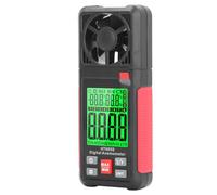 lyrlody Anémomètre Numérique ABS Débitmètre d'air Portable avec écran LCD 2,26 Pouces 6 Unités de Vitesse du Vent Lecture de la Température et de l'humidité pour CVC, Voile, Surf, Drone Volant