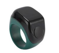 lyrlody Anneau Bluetooth Intelligent, Tracker d'activité ABS avec écran de 0,42 Pouces, Compteur de Pas à Commande Tactile, Rappel de Prière, Charge Magnétique BT5.0 pour Hommes et Femmes Musulmans