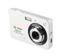 lyrlody Appareil Photo Numérique, Caméra Compacte 48MP 4K, écran 2,7 Pouces, Zoom Numérique 8X, Vidéo avec Lumière de Remplissage pour Enfants, étudiants, Débutants (Silver)