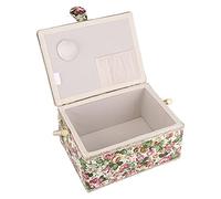 lyrlody Boîte à Couture Panier à Couture Portable 2 Niveaux Panier Kit de Couture avec Poignée Organiseur pour Aiguilles à Coudre Fils Epingles Ruban à Mesurer Accessoires 30.5 x 23 x 15.5cm