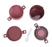 lyrlody Boîte à Déjeuner Boîte à Portable avec 2 200 Ml, 3 Compartiments Amovibles, Couvercle en Silicone et Plateaux en Plastique, Récipient Alimentaire Rond pour la Maison, le Bureau, les (Asie de