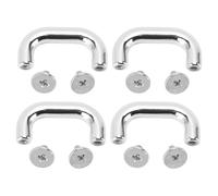 lyrlody Boucle de Sac de Pont en Arc, 20 Ensembles de Vis Croisées Extérieures Brillantes de 5,5 Mm, Boucle d'anneau en Forme de U pour l'artisanat du Cuir (#2)