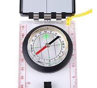 lyrlody Boussole avec Miroir Boussole Militaire à étanche à L'épreuve avec une Loupe et une Règle pour L'orientation de la Randonnée en Camping