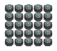 lyrlody Bracelet de Boussole en Corde à Corde Noire de Pack 25pcs, Outils Extérieurs Portables avec Une Précision Directionnelle Précise pour Les Activités Polyvalentes et élégantes