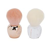 lyrlody Brosse de Nettoyage de Poussière D'ongles, Poils Synthétiques Doux avec Poignée Ergonomique Creuse, pour Enlever les Poussières de Manucure 2 Pièces